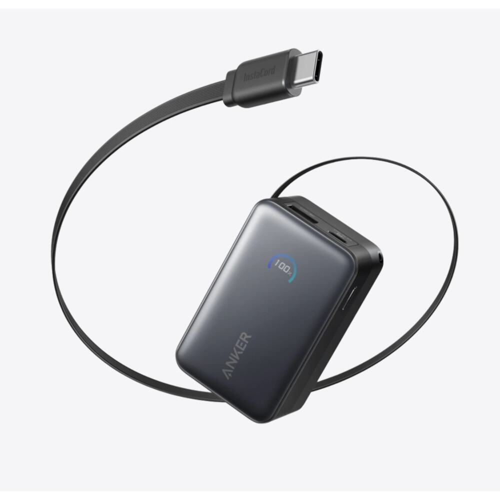 Anker Nano Power Bank (10K, 45W, Built-In Retractable USB-C Cable)